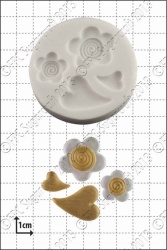 'Hearts and Flowers' Silicone Mould